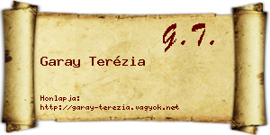 Garay Terézia névjegykártya